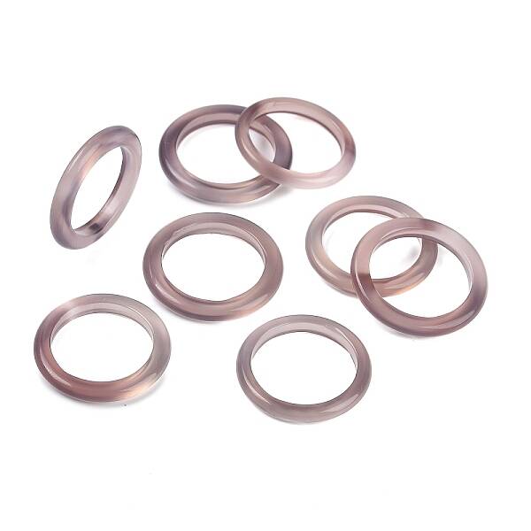 Dyed & Heated Natural Agate Finger Rings for Women