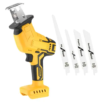 TikTokShopRestock Reciprocating Saw for DeWalt 20V Battery, 3 Variable Speed, Brushless Tool-Free Blade Change, 4 Saw Blades ...