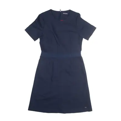 TOMMY HILFIGER Formal A-Line Dress Blue Short Sleeve Knee Length Womens UK 6