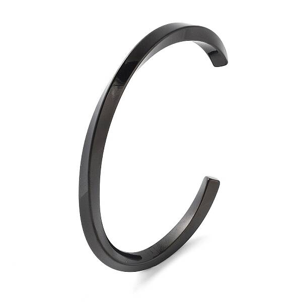 304 Stainless Steel Twisted Open Cuff Bangles for Women