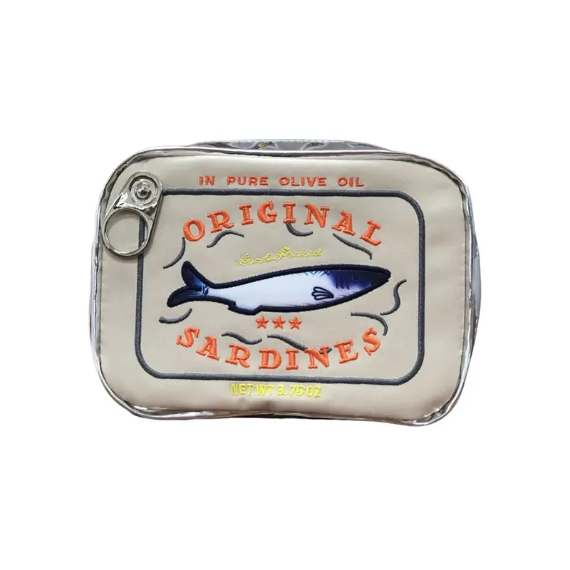 Sardine Pattern Storage Bag, 1/5 Counts Cute Makeup Bag, Creative and Convenient Cosmetic Bag for Men and Women