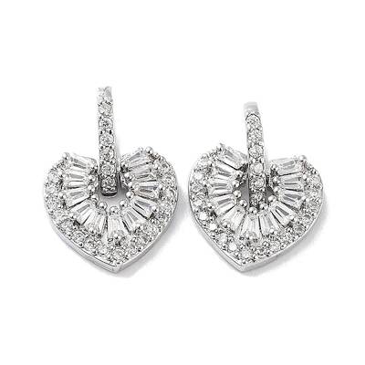 Brass Micro Pave Clear Cubic Zirconia Charms