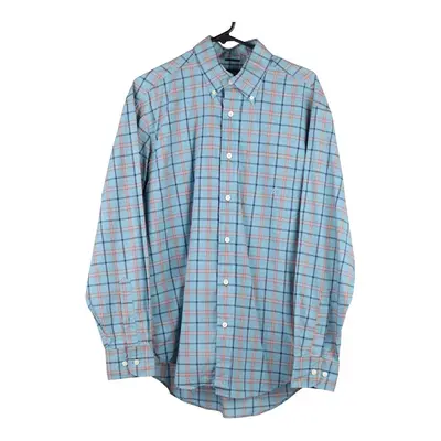 Nautica Checked Shirt - Medium Blue Cotton