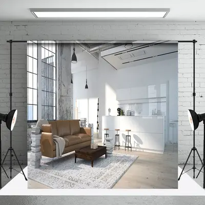 White Clean House Sunlight Photography Cloth backdrop - Aperturee