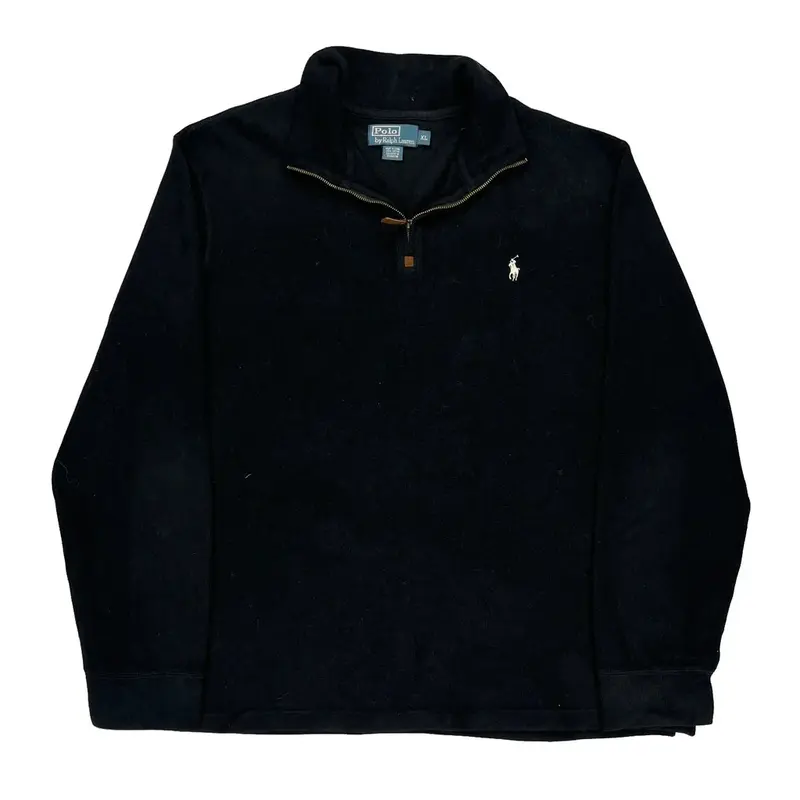 Polo By Ralph Lauren 1/4 Zip - XL Black Cotton