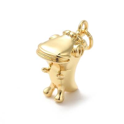 Rack Plating Dinosaur Brass Pendants