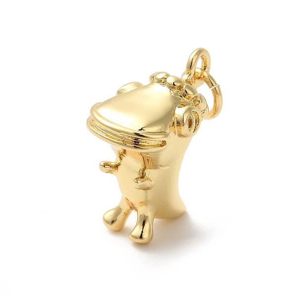 Rack Plating Dinosaur Brass Pendants