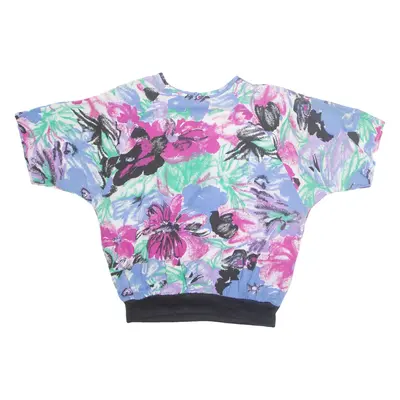 J.B.J Womens Printed TOp Purple Floral M