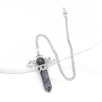 Natural Larvikite Dowsing Pendulum Big Pendants