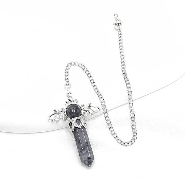 Natural Larvikite Dowsing Pendulum Big Pendants