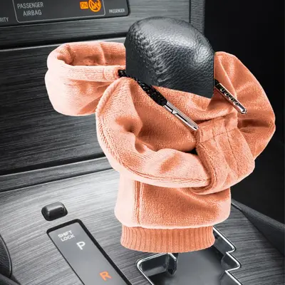Hoodie Shaped Car Gear Shift Cover, Fashion Mini Car Shifter Decorative Cover, Soft Hooded Shirt Car Shifter Trim Accessories...