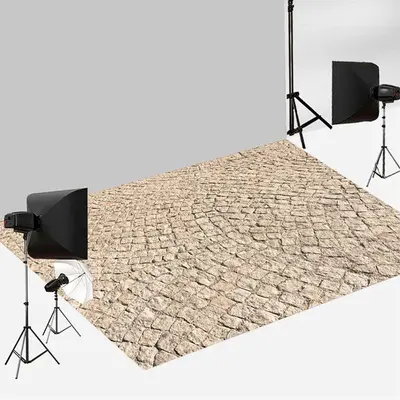Vintage Street Stone Floor Photography Floor Mat - Aperturee