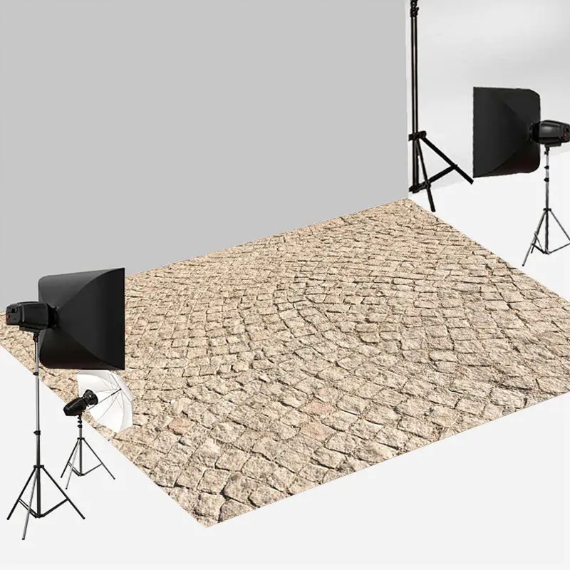 Vintage Street Stone Floor Photography Floor Mat - Aperturee