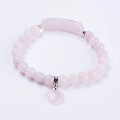 Natural Rose Quartz Stretch Bracelets