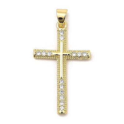 Brass Micro Pave Cubic Zirconia Pendants