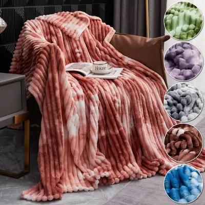 Cloud Printed Flannel Blanket, 1 Count Soft Comfortable Warm Throw, Air-conditioned Room Blanket, Warm Nap Blanket for Home &...