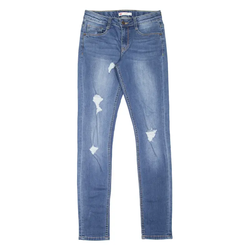 LEVI'S 711 Girls Jeans Blue Slim Skinny Stone Wash W26 L31
