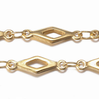 3.28 Feet Ion Plating(IP) 304 Stainless Steel Rhombus Link Chains