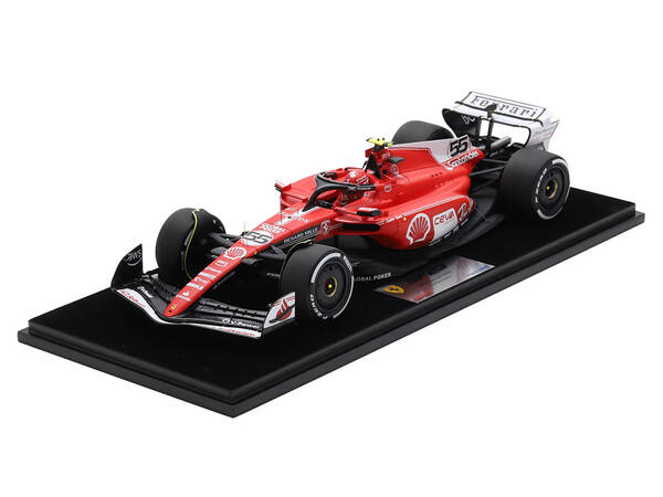 Ferrari SF-23 #55 Carlos Sainz Formula One F1 Las Vegas GP (2023) with Acrylic Display Case 1/18 Model Car by LookSmart
