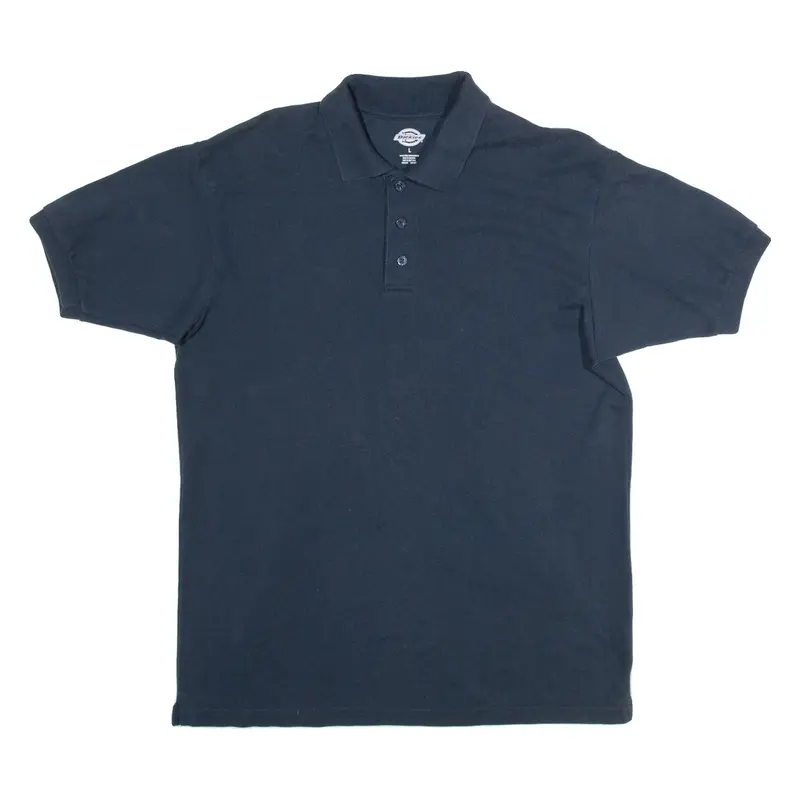 DICKIES Mens Polo Shirt Blue L