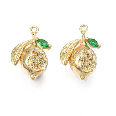 Brass Micro Pave Cubic Zirconia Pendants