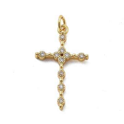 Real 18K Gold Plated Brass Micro Pave Cubic Zirconia Pendants