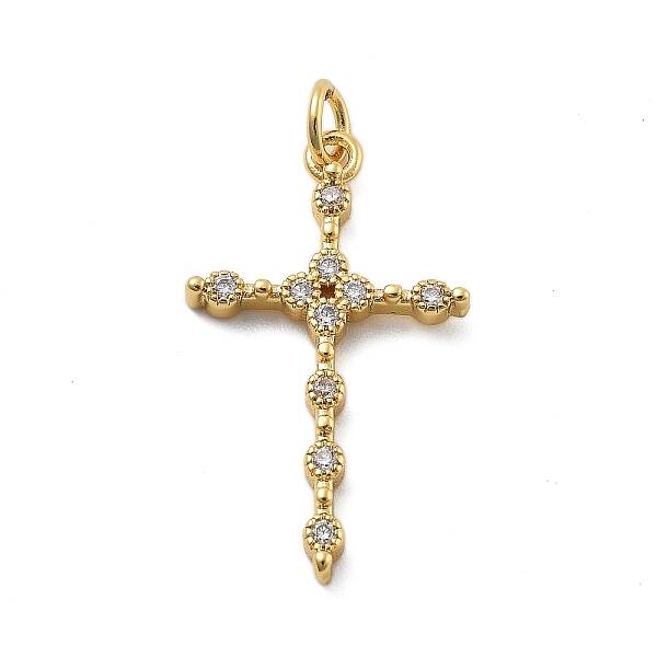 Real 18K Gold Plated Brass Micro Pave Cubic Zirconia Pendants