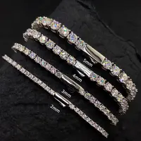 [LUMI83] Classic AAAAA+ Tennis Chain Bracelt for Women Men D Color VVS Round Cut 3mm-5mm Bracelet for Men, Jewelry for Men