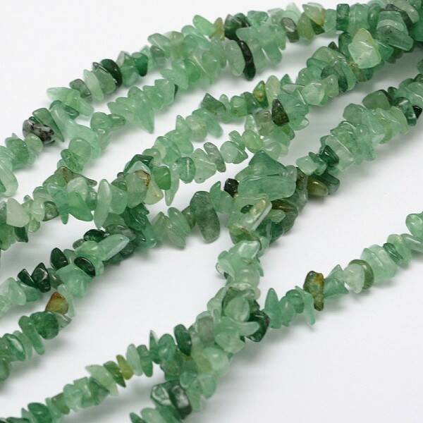 Chips Natural Green Aventurine Beads Strands