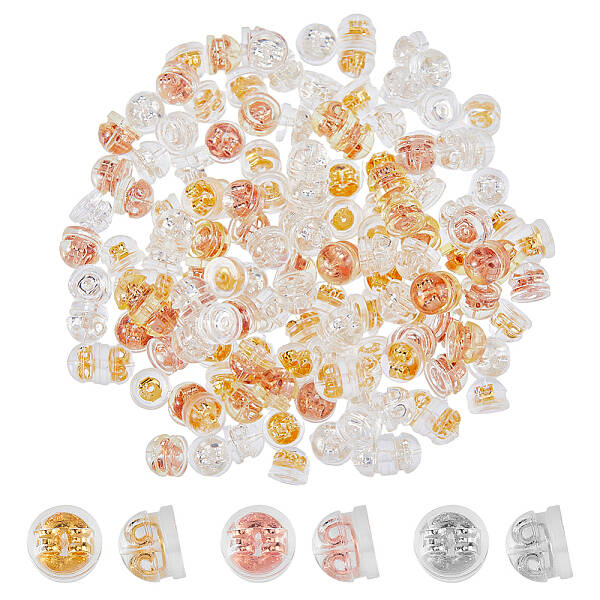 150Pcs 3 Colors Silicone Cover Ear Nuts