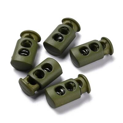 Plastic Spring Cord Lock Stopper Cylinder