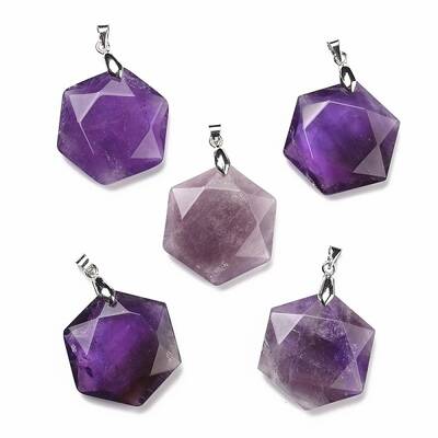Natural Amethyst Pendants