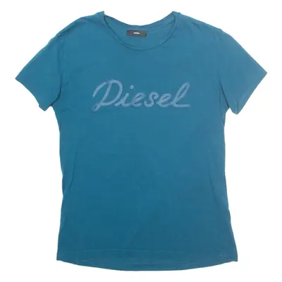 DIESEL Womens T-Shirt Blue M