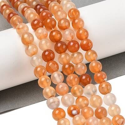 Natural Red Agate Beads Strands
