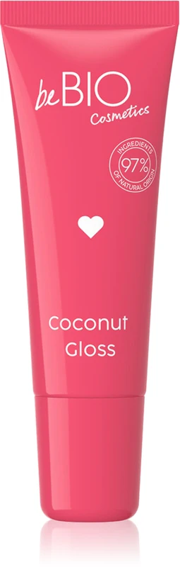 beBIO Glazed Lips Lip Oil 10ml Coconut Glass