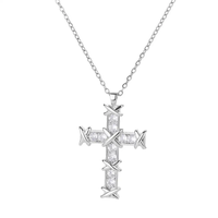 Gold Cross Pendant Necklace | Elegant Crystal Charm | Women’s Jewelry Gift HPTOTMG