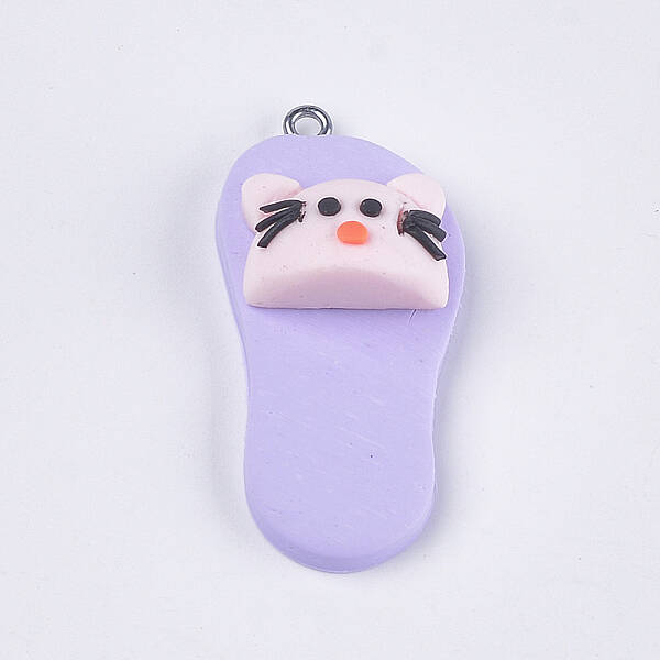 Handmade Polymer Clay Kitten Pendants