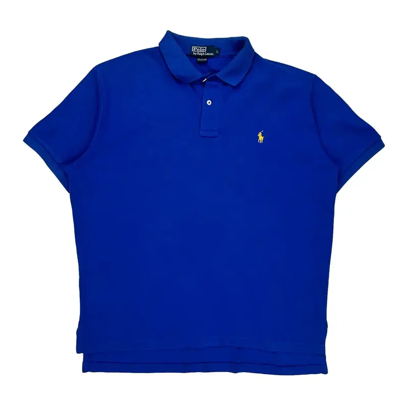 Polo By Ralph Lauren Polo Shirt - Large Blue Cotton