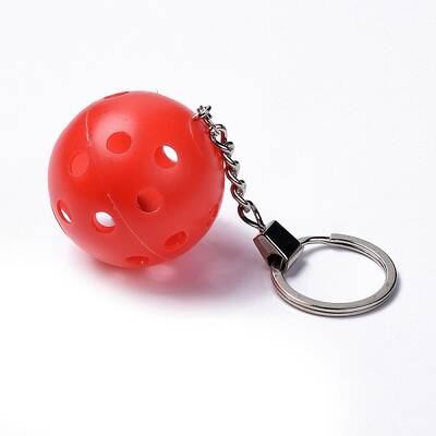 Plastic Pickleball Keychain