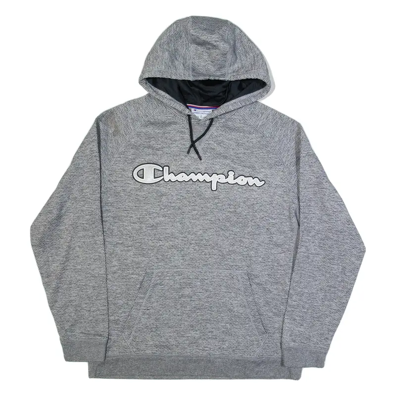 CHAMPION Mens Grey Hoodie L
