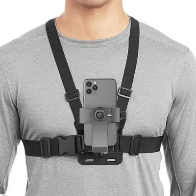 Portable Chest Strap Mobile Phone Rack, Angle Adjustable Phone Fixed Shoulder Strap For Gopro, Phone, Durable Smartphone Acce...