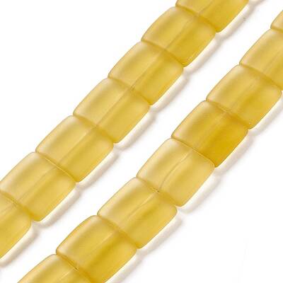 Transparent Frosted Glass Beads Strands