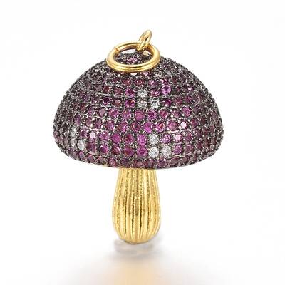 Brass Micro Pave Cubic Zirconia Pendants