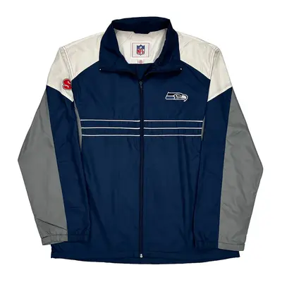 Seattle Seahawks Nfl Jacket - Large Blue Polyester