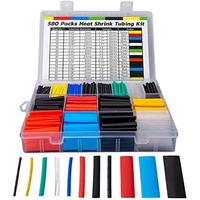 Heat Shrink Tubing Set, 580pcs/set 6 Colors 11 Sizes Electrical Insulation & Wire Repair Kit, Durable Storage Case Included