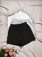 Women's Solid Color Shorts, Casual Comfy Breathable Fitted Shorts for Daily Wear, Ladies Bottoms for Summer, Womenswear