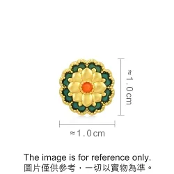 'Blessings' 999 Gold Chrysanthemum Auspicious Charm