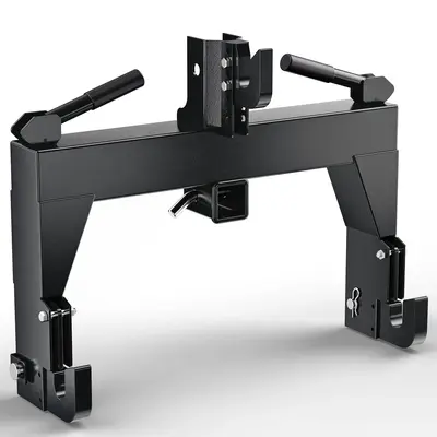 Garvee 3 Point Quick Hitch for Category 0 & 1 Tractors, 3000 LBS Lift, Heavy-Duty Steel, Easy Install, Dual Receivers, Black,...
