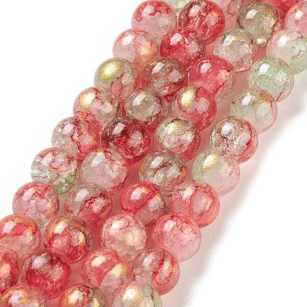 Baking Painted Crackle Glass Bead Strands
