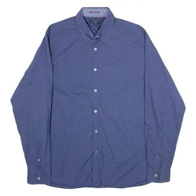 TED BAKER Mens Shirt Blue Long Sleeve L